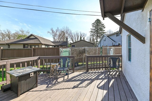 4308 W Dr, Delavan, WI 53115 - deck with a fenced backyard