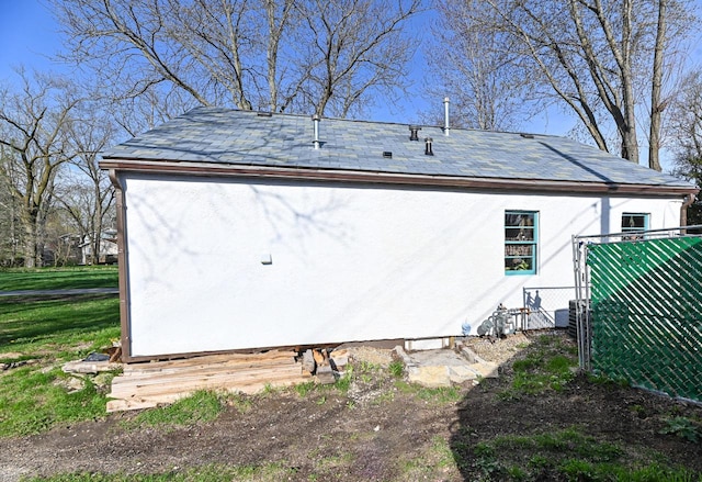 4308 W Dr, Delavan, WI 53115 - exterior space with fence and stucco siding