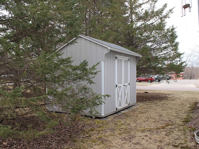 view of shed