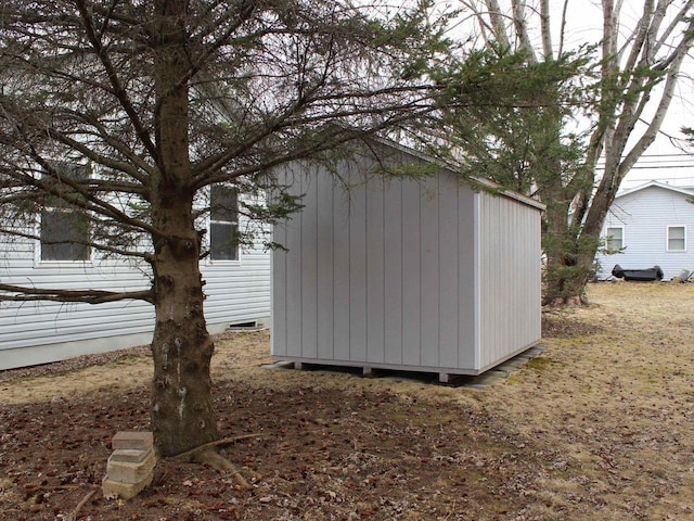view of shed