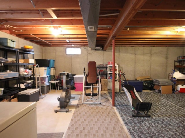 view of basement