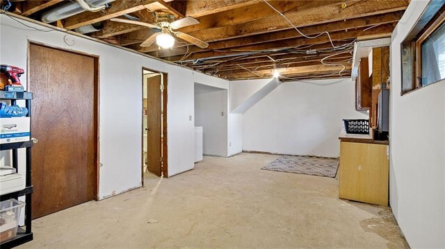 228 W Dell St, New Auburn, WI 54757 - view of unfinished basement