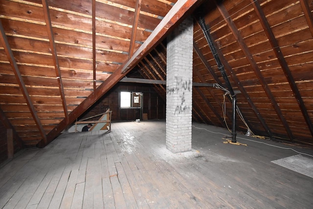 view of attic