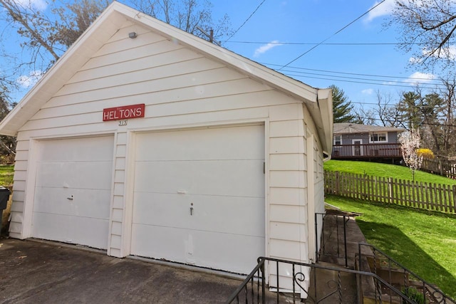 515 Maple Hill Ter, Twin Lakes, WI 53181 - detached garage with fence