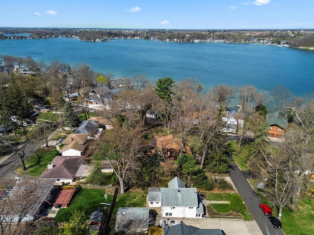 515 Maple Hill Ter, Twin Lakes, WI 53181 - birds eye view of property with a residential view and a water view