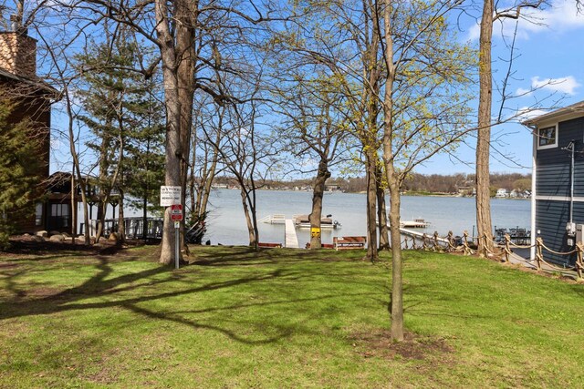 515 Maple Hill Ter, Twin Lakes, WI 53181 - view of yard featuring a water view