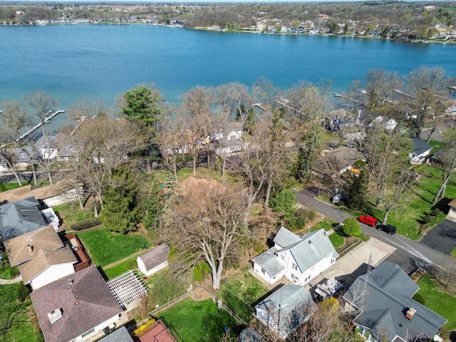 515 Maple Hill Ter, Twin Lakes, WI 53181 - bird's eye view featuring a water view and a residential view