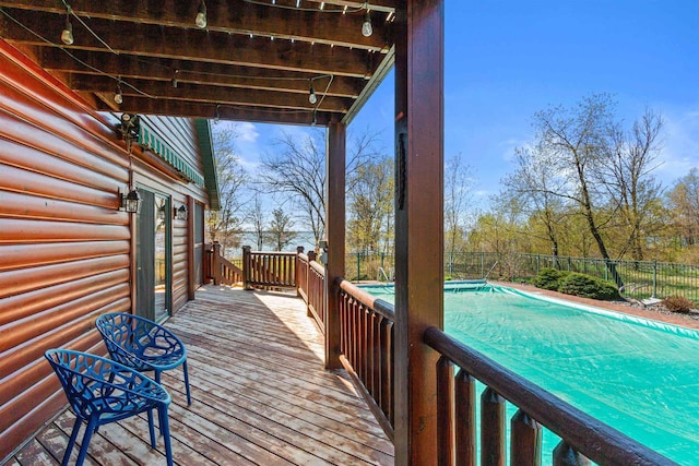 W4895 Big Bay Rd, Necedah, WI 54646 - deck featuring fence
