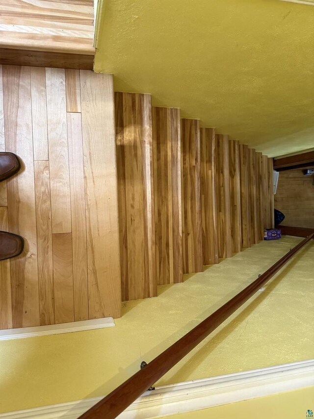 723 9th Ave W, Ashland, WI 54806 - stairway featuring wooden walls