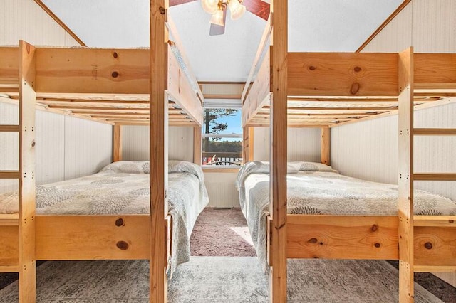N1115 Spotted Fawn Trl, Keshena, WI 54135 - carpeted bedroom featuring a ceiling fan
