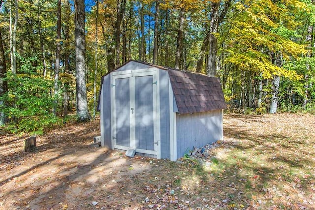 N1115 Spotted Fawn Trl, Keshena, WI 54135 - view of shed with a view of trees