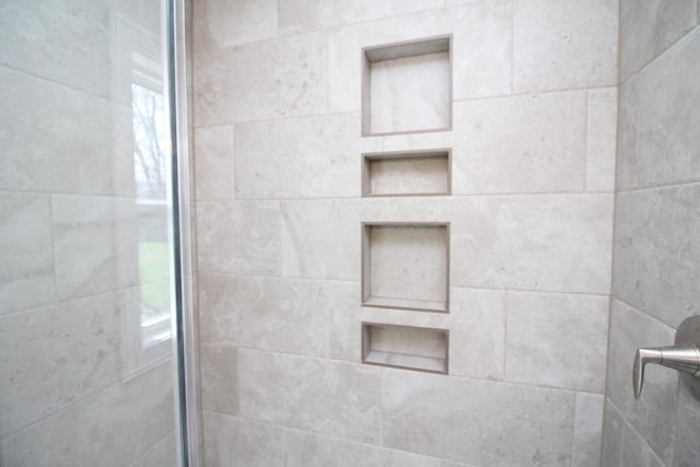 details featuring a stall shower