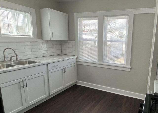 4631 N 37th St, Milwaukee, WI 53209 - kitchen featuring plenty of natural light, a sink, and dark wood finished floors