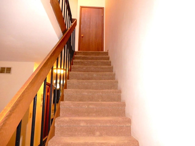 stairway with visible vents