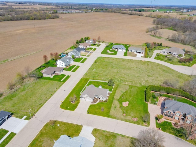 aerial view with a residential view