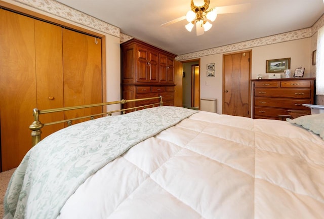 bedroom featuring a ceiling fan
