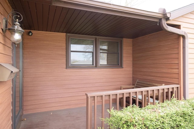 exterior space featuring a deck