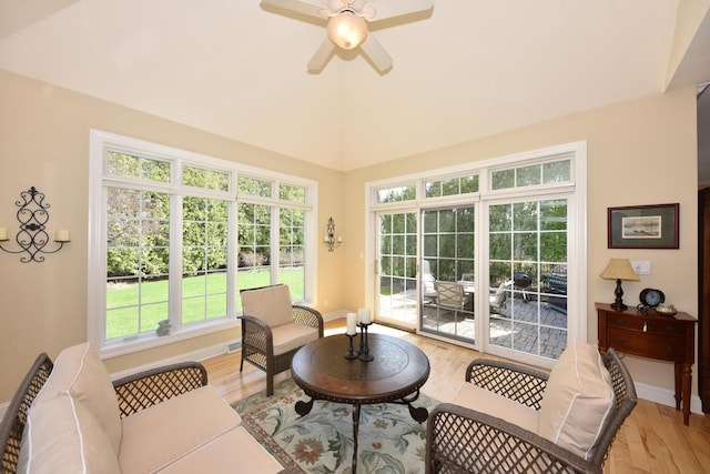 sunroom featuring plenty of natural light