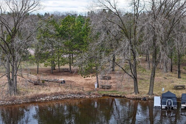 996 Inverness Ct, Nekoosa, WI 54457 - water view featuring a boat dock