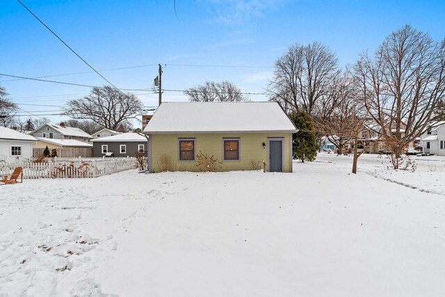 745 S Quincy St, Green Bay, WI 54301 - snow covered structure with fence and a residential view