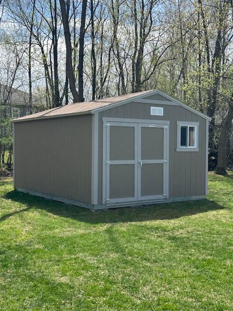 view of shed