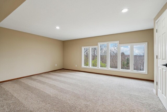 5400 N State Road 83, Hartland, WI 53029 - empty room with recessed lighting, baseboards, and light colored carpet