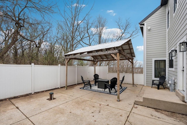 5400 N State Road 83, Hartland, WI 53029 - view of patio with a fenced backyard and a gazebo