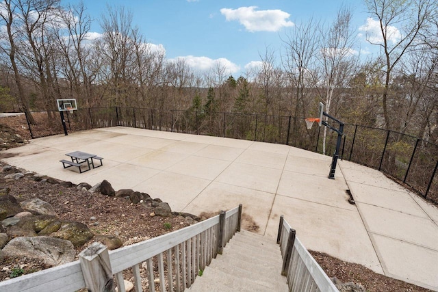 5400 N State Road 83, Hartland, WI 53029 - view of basketball court featuring fence and basketball hoop