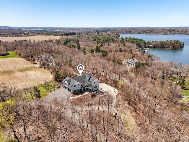 5400 N State Road 83, Hartland, WI 53029 - birds eye view of property with a water view
