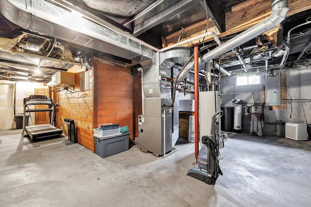 8795 County Rd S, Pulaski, WI 54162 - basement with heating unit and electric panel