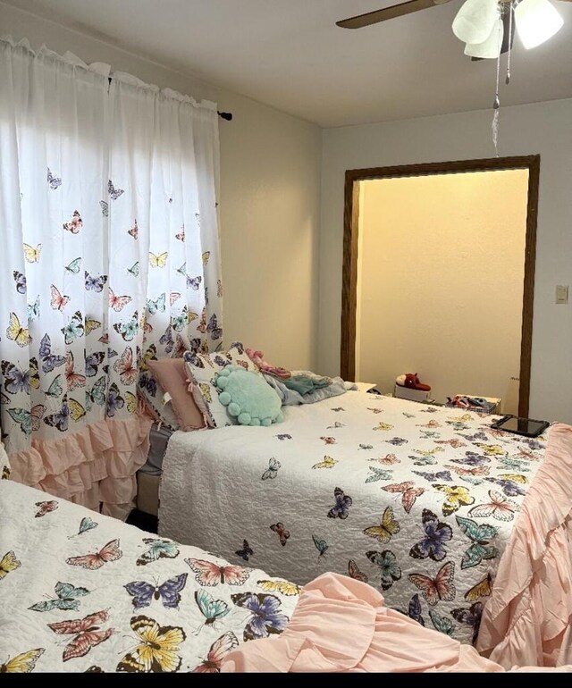 W4609 S Pearl Lake Rd, Redgranite, WI 54970 - bedroom with a ceiling fan