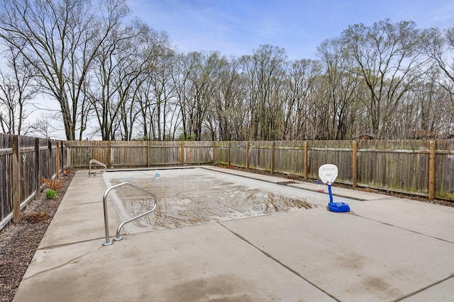 view of patio with a fenced backyard