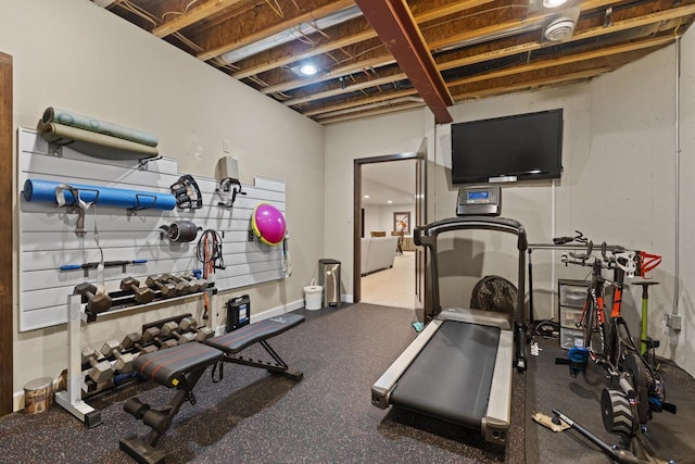 view of exercise area