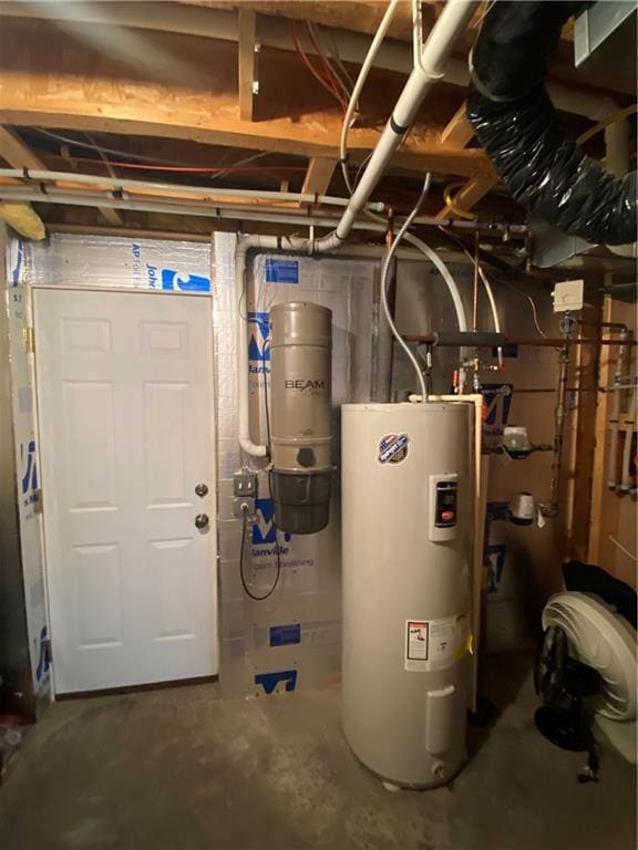 utilities featuring electric water heater