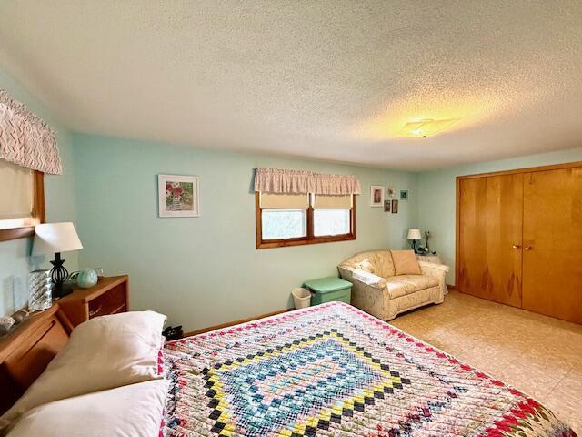 15497 Meiners Rd, Caledonia, MN 55921 - bedroom featuring a textured ceiling and a closet