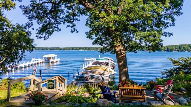 N1931 Linn Rd, Lake Geneva, WI 53147 - property view of water with a boat dock