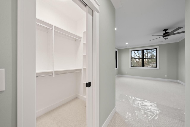 N1931 Linn Rd, Lake Geneva, WI 53147 - interior space with carpet floors and a ceiling fan