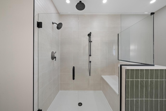 N1931 Linn Rd, Lake Geneva, WI 53147 - full bath featuring recessed lighting and a shower stall