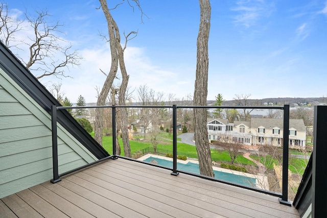 N1931 Linn Rd, Lake Geneva, WI 53147 - wooden deck featuring a pool