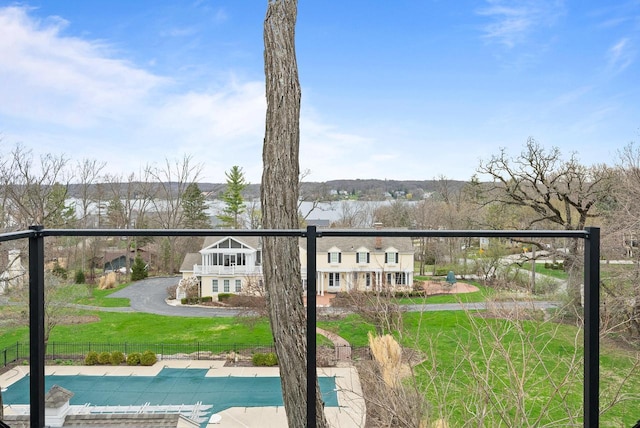 N1931 Linn Rd, Lake Geneva, WI 53147 - exterior space with a yard, fence, and a fenced in pool