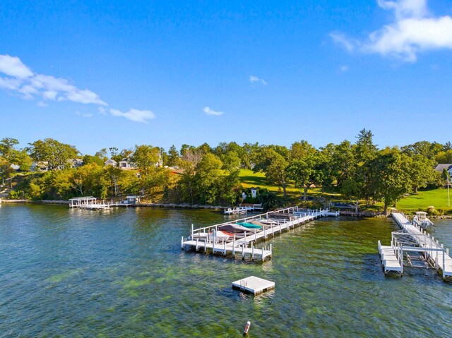 N1931 Linn Rd, Lake Geneva, WI 53147 - dock area featuring a water view