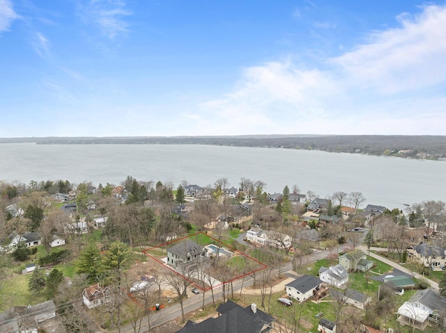 N1931 Linn Rd, Lake Geneva, WI 53147 - drone / aerial view featuring a residential view and a water view