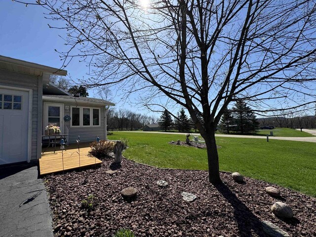 34103 Putnam St, Muscoda, WI 53573 - view of yard with a deck