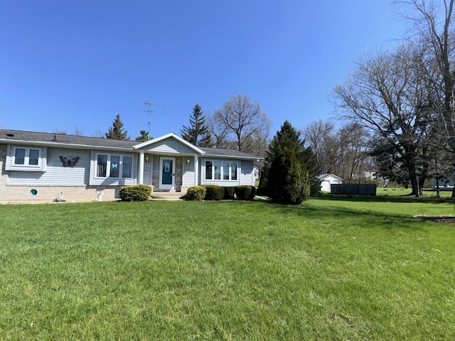 34103 Putnam St, Muscoda, WI 53573 - ranch-style home with a front yard