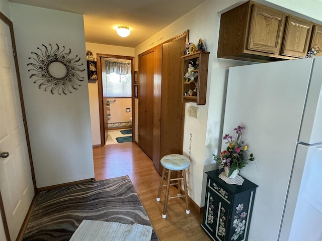 34103 Putnam St, Muscoda, WI 53573 - hall featuring baseboards and light wood-style flooring