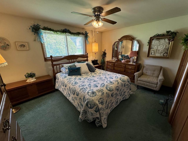 34103 Putnam St, Muscoda, WI 53573 - carpeted bedroom featuring ceiling fan