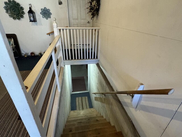 34103 Putnam St, Muscoda, WI 53573 - staircase with wood finished floors