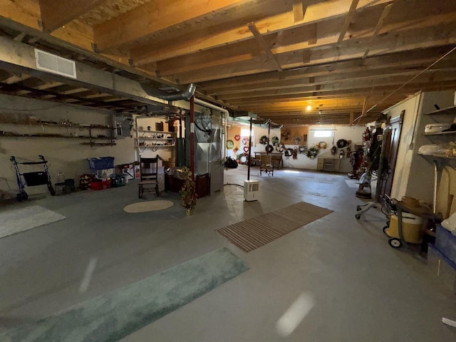 34103 Putnam St, Muscoda, WI 53573 - unfinished below grade area featuring visible vents and heating unit