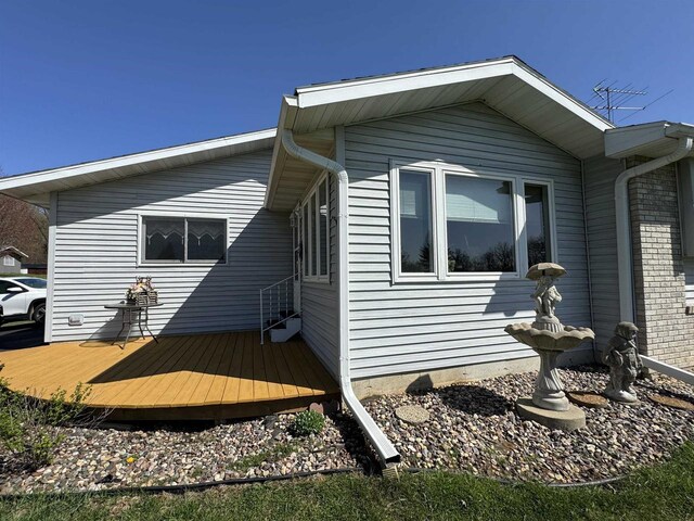 34103 Putnam St, Muscoda, WI 53573 - view of side of home featuring a deck