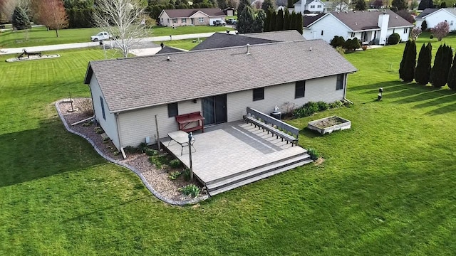 drone / aerial view featuring a residential view